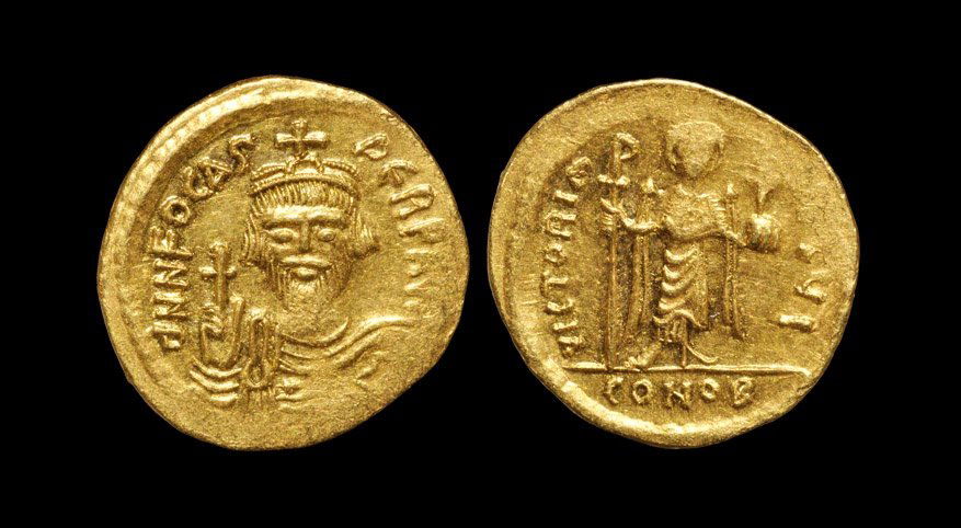 Ancient Byzantine Coins - Phocas - Gold Angel Solidus (1 of 1)