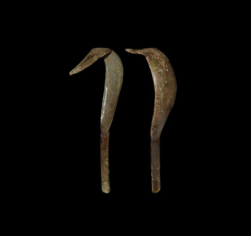 Roman Decorated and Inlaid Strigil with Maker's Mark (1 of 1)