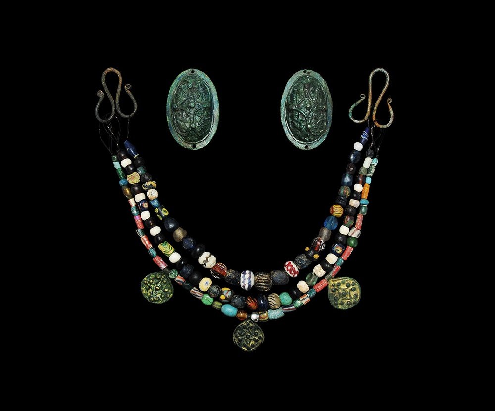 Viking Tortoise Brooch, Pendant and Bead Set (1 of 1)