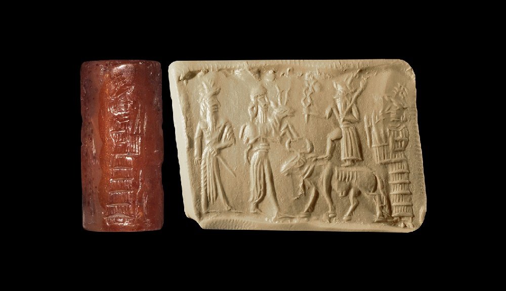 Western Asiatic Assyrian Cylinder Seal (1 of 1)