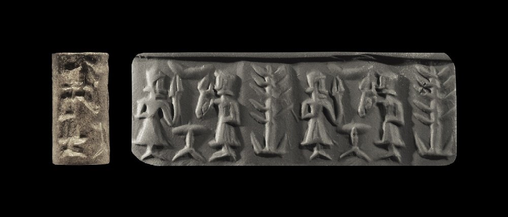 Western Asiatic Sumerian Cylinder Seal with Figural (1 of 1)