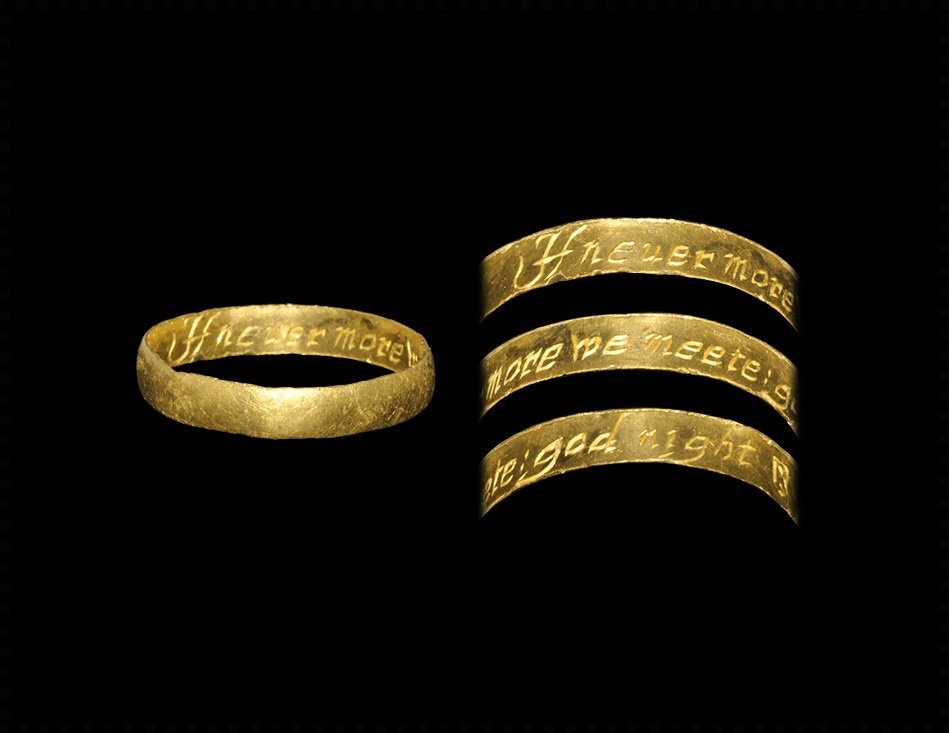 Post Medieval Gold 'If never more we meete: god night' (1 of 1)