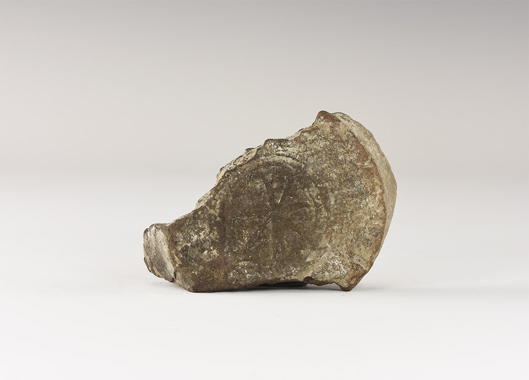 Roman Oil Lamp Fragment with Star (1 of 1)
