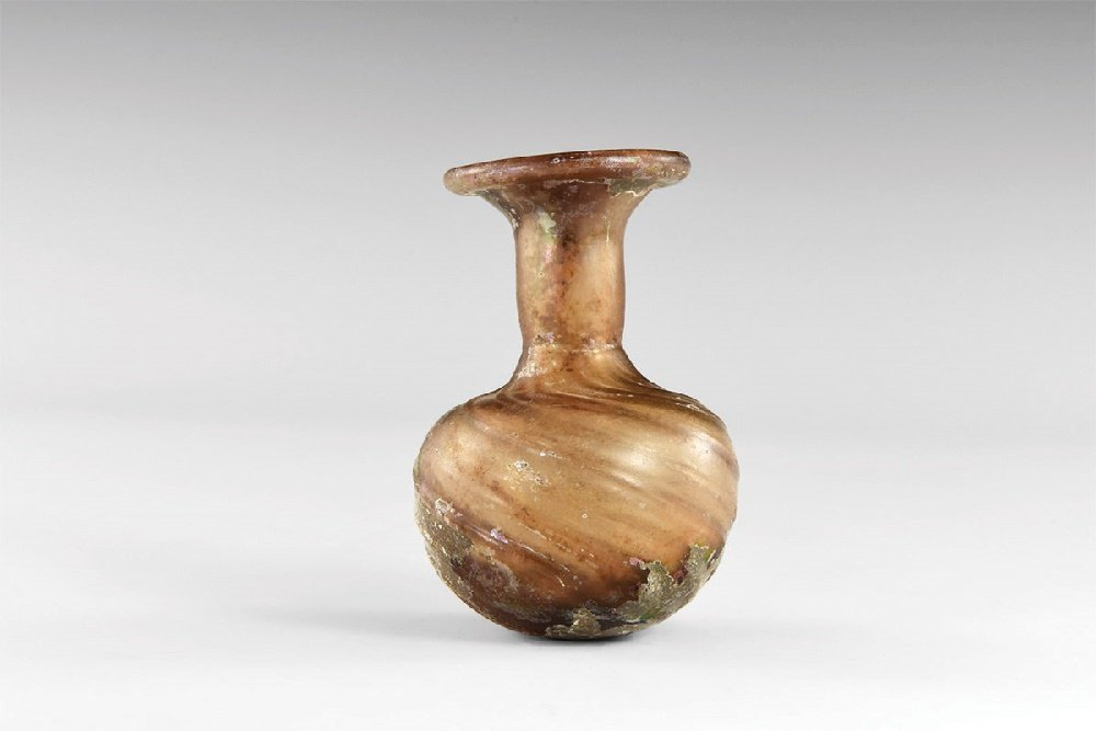Roman Bottle with Swirled Body (1 of 1)