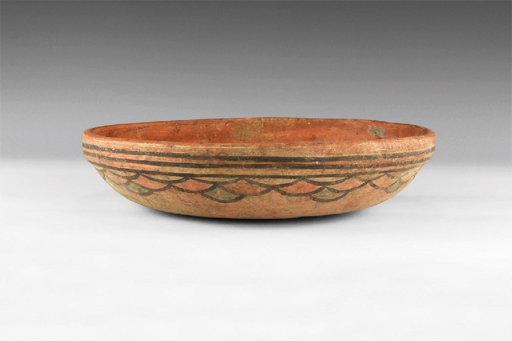 Indus Valley Large Polychrome Dish with Stamped (1 of 1)