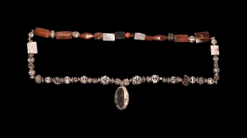 Viking Necklace with Rock Crystal Pendant (1 of 1)