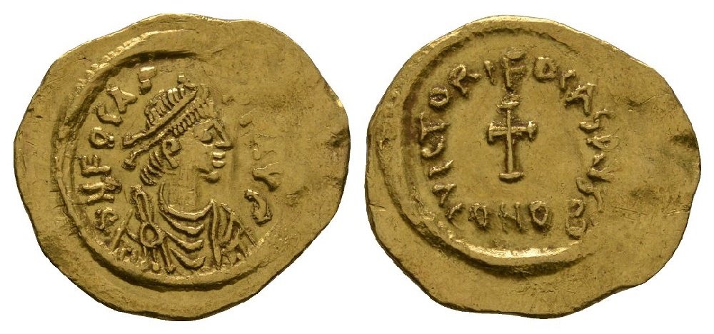 Ancient Byzantine Coins - Phocas - Cross Potent Gold (1 of 1)