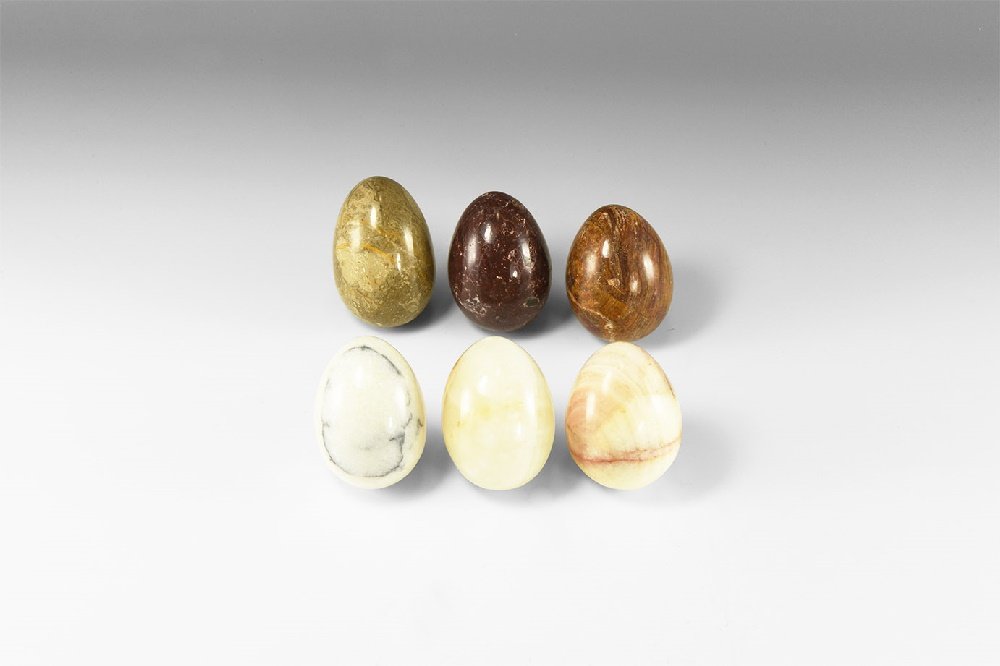 Natural History - Polished Gemstone Egg Specimen Group (1 of 1)
