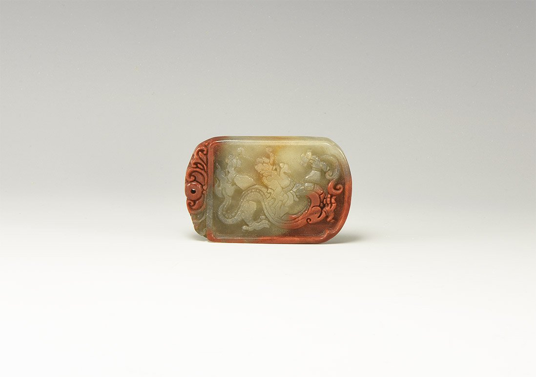 Chinese Agate Pendant with Dragon (1 of 1)