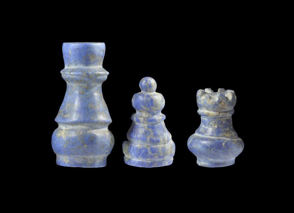 Western Asiatic Lapis Lazuli Chess Piece Group (1 of 1)
