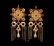Greek Gold and Garnet Earrings