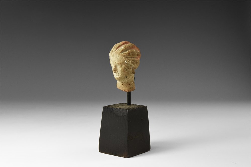 Greek Tanagra Figurine Head (1 of 1)