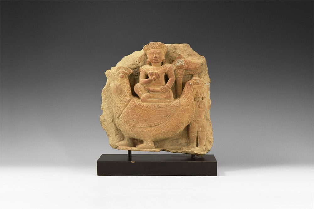 Cambodia Skanda on Peacock Sculpture (1 of 1)