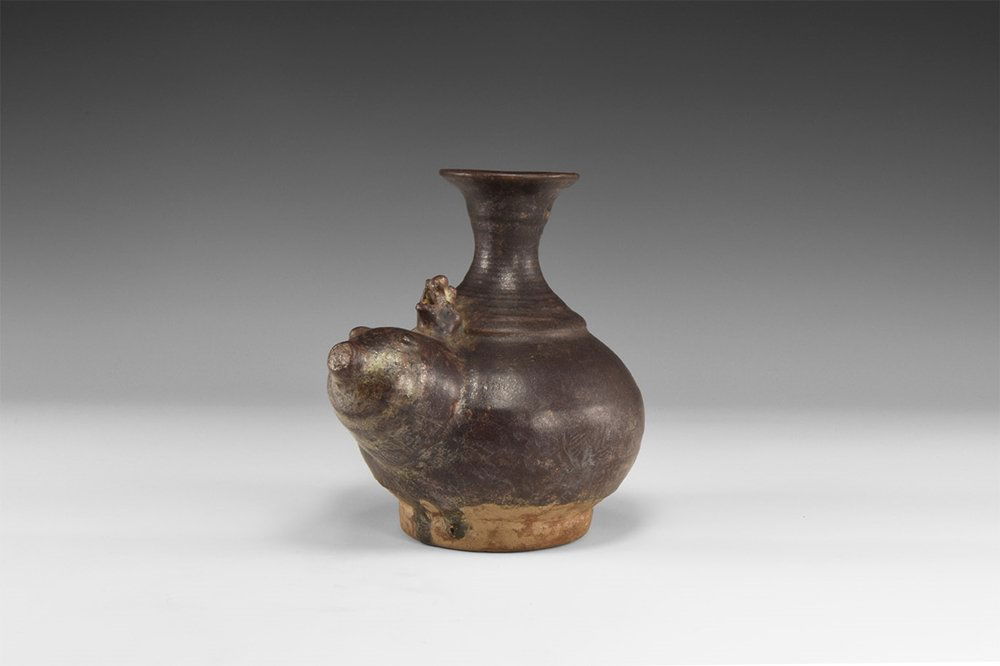 Thai Brown Glazed Zoomorphic Vessel (1 of 1)