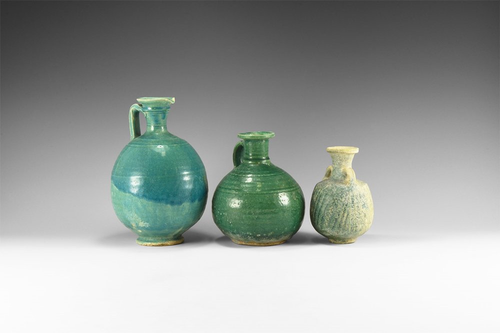 Islamic Seljuk Green-Glazed Vessel Group (1 of 1)