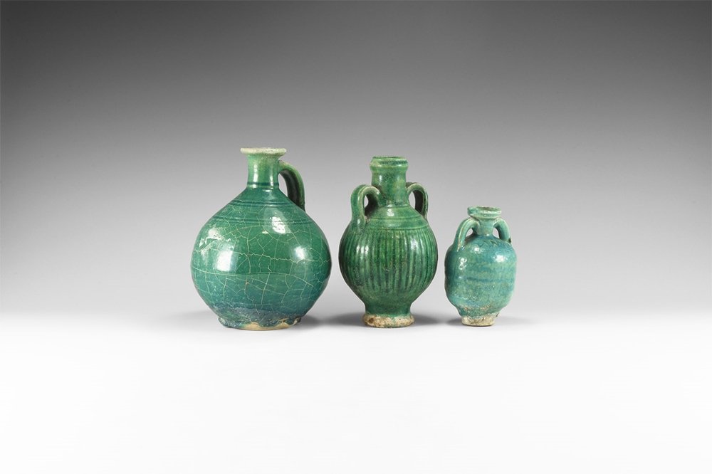 Islamic Seljuk Green-Glazed Vessel Group (1 of 1)