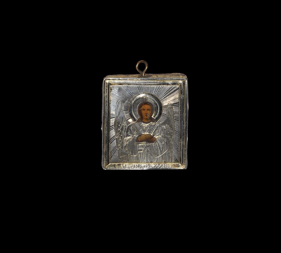 Post Medieval Russian Baptismal Icon with Guardian (1 of 1)