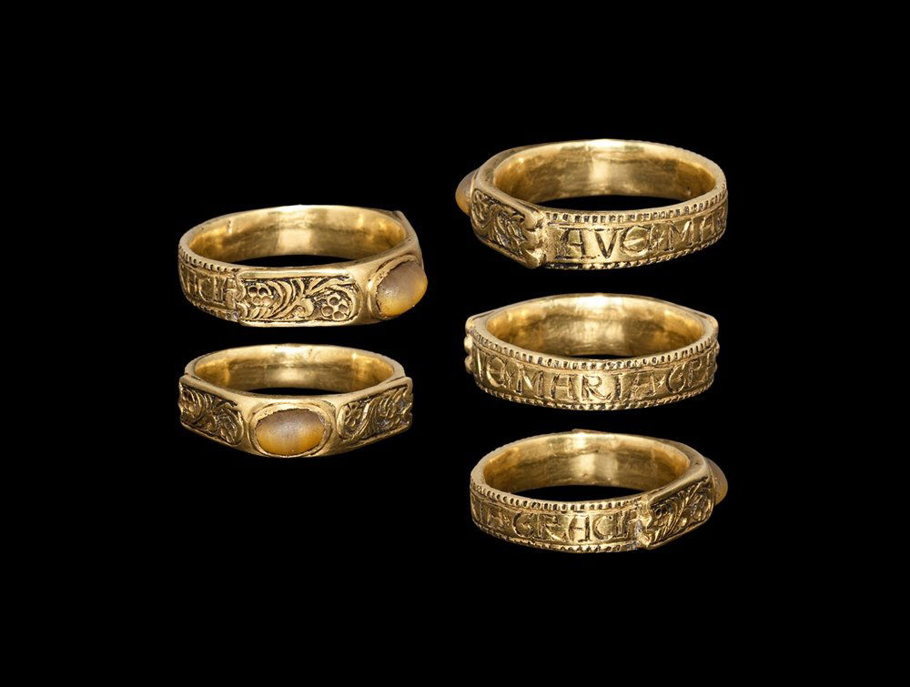 Medieval Gold Ring with 'AVE*MARIA*GRACIA' (1 of 1)