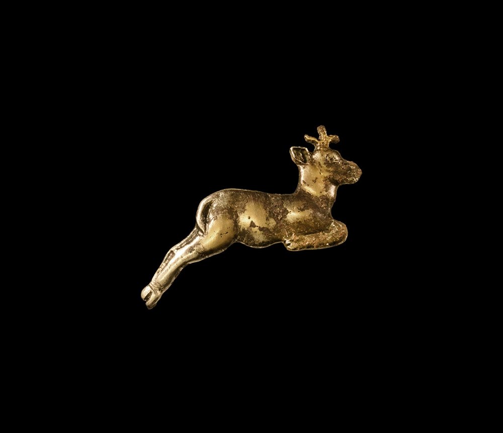 Medieval Gilt Stag Brooch (1 of 1)