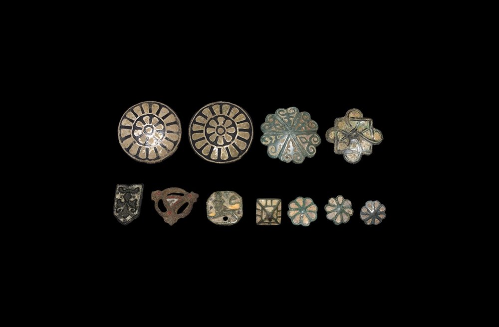 Medieval Enamelled Mount Group (1 of 1)