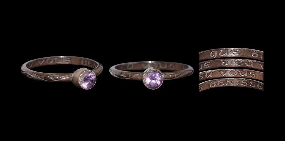 Post Medieval Inscribed 'Let God Bless You' Ring (1 of 1)