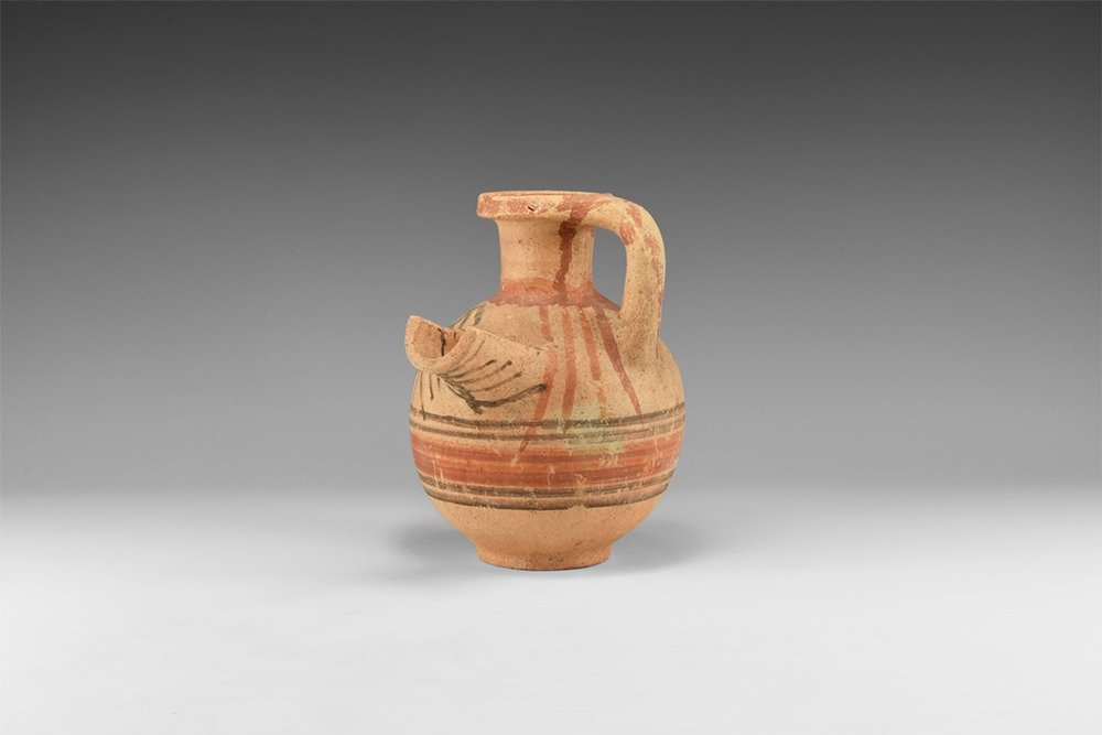 Western Asiatic Holy Land Spouted Jug with Strainer (1 of 1)