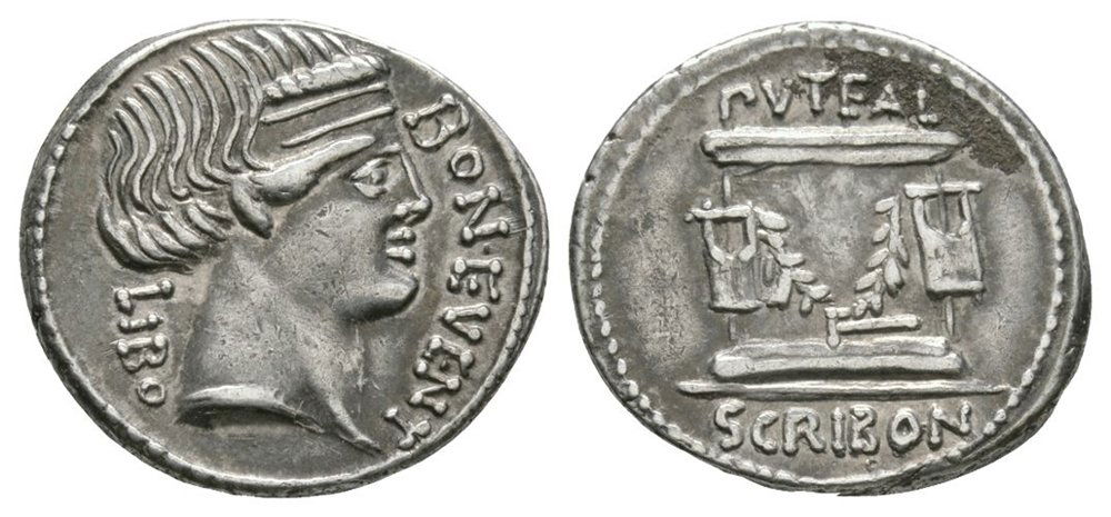 Ancient Roman Republican Coins - L. Scribonius Libo - (1 of 1)
