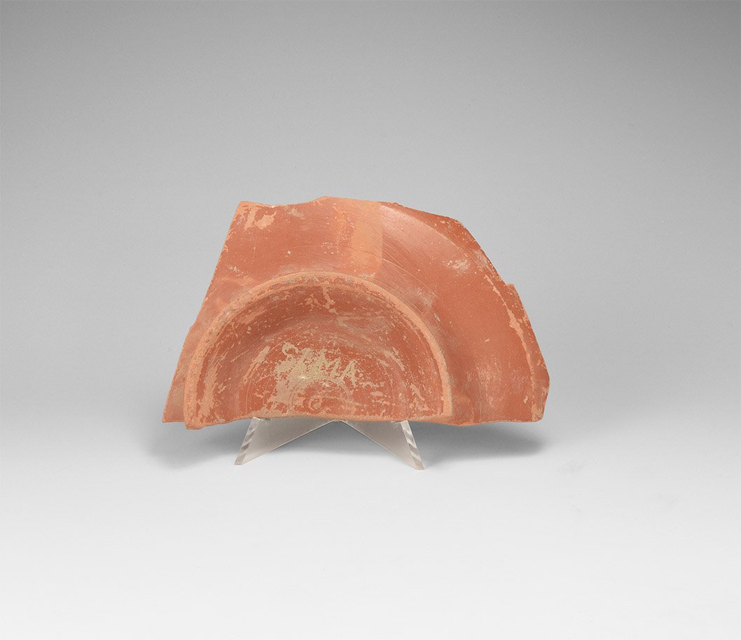 Roman Samian Ware Fragment with Inscription (1 of 1)