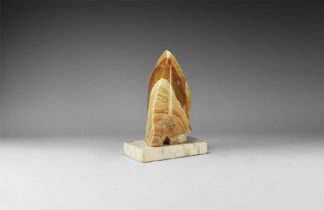 Polished Stalactite Specimen on Base. (1 of 1)