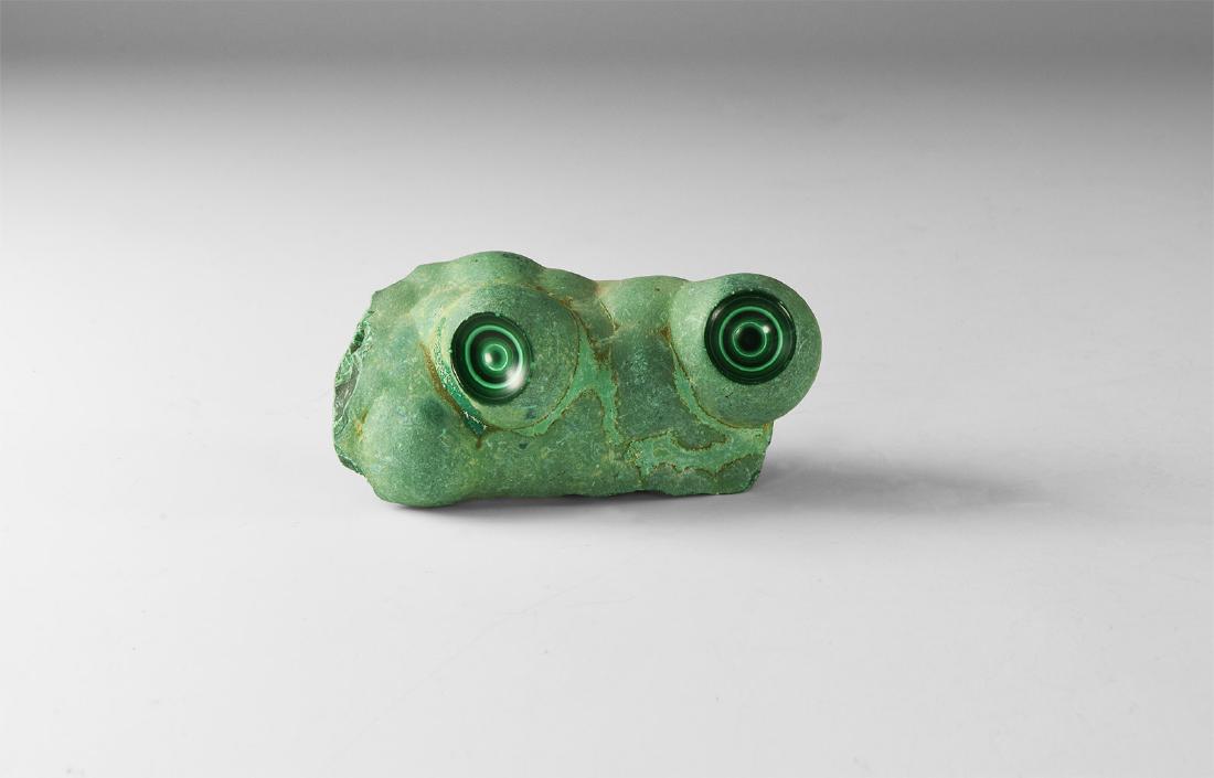 Malachite Specimen with Polished Eyes. (1 of 1)
