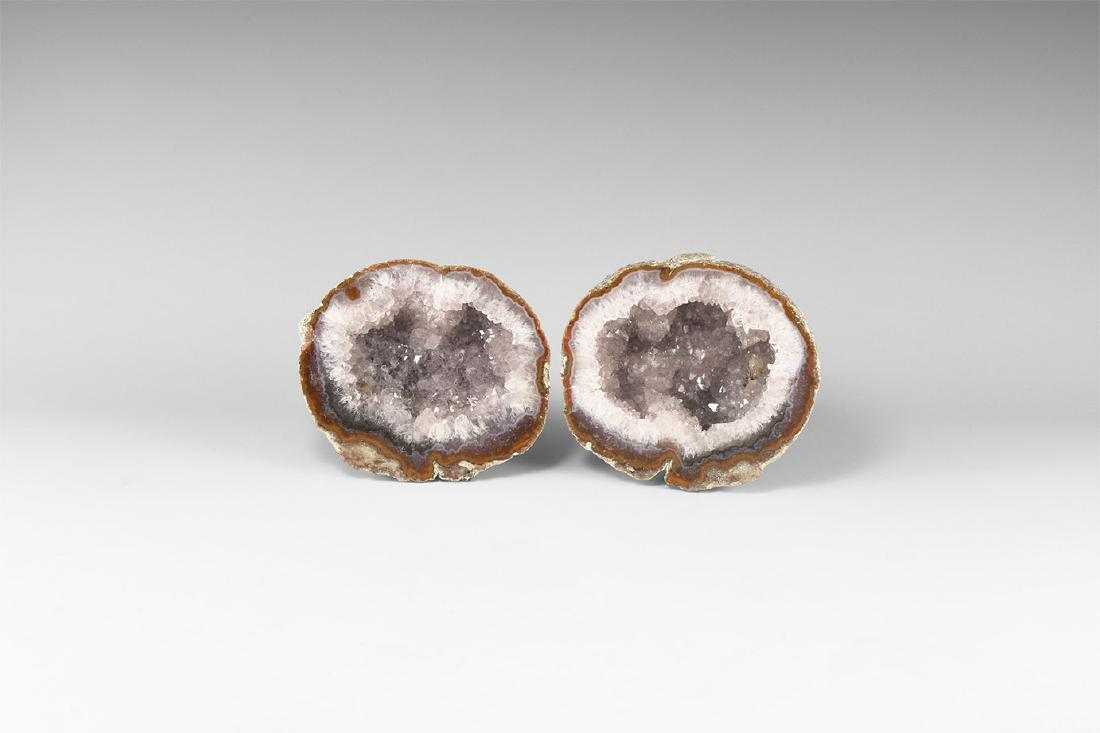 Amethyst Geode Pair. (1 of 1)