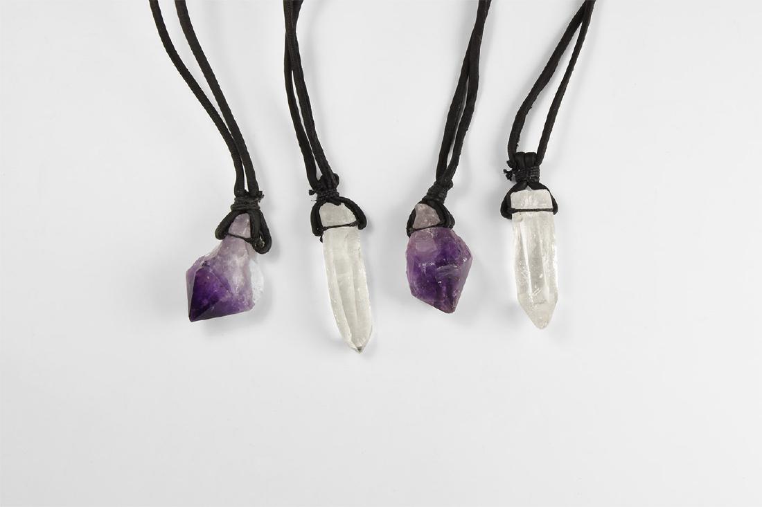 Amethyst and Quartz Necklace Group. (1 of 1)