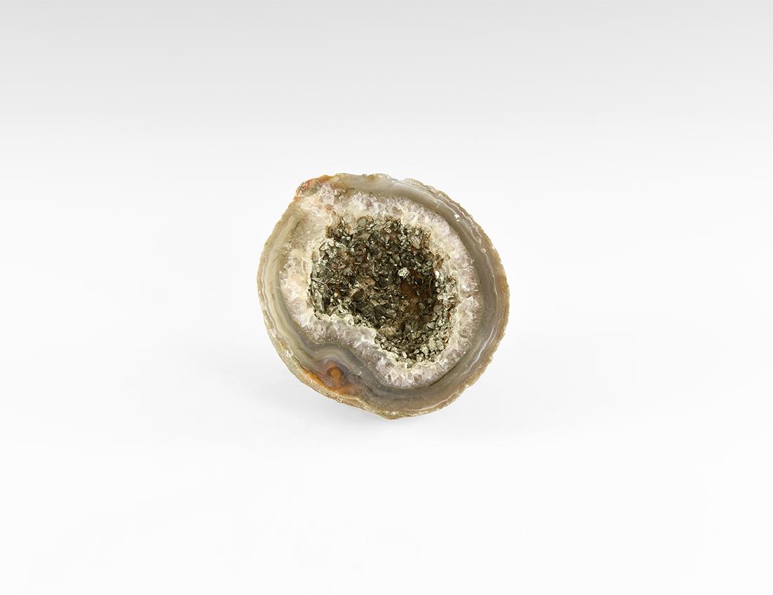 Polished Agate Geode with Pyrite. (1 of 1)