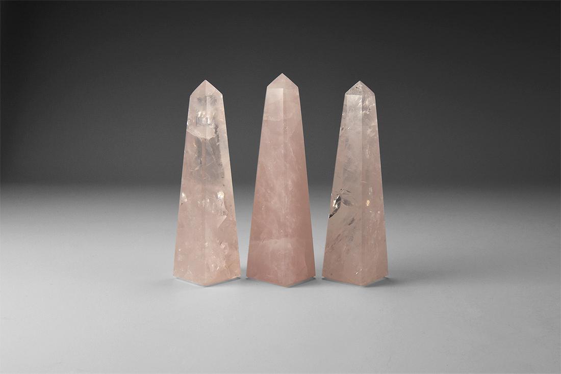 Rose Quartz Obelisk Set. (1 of 1)
