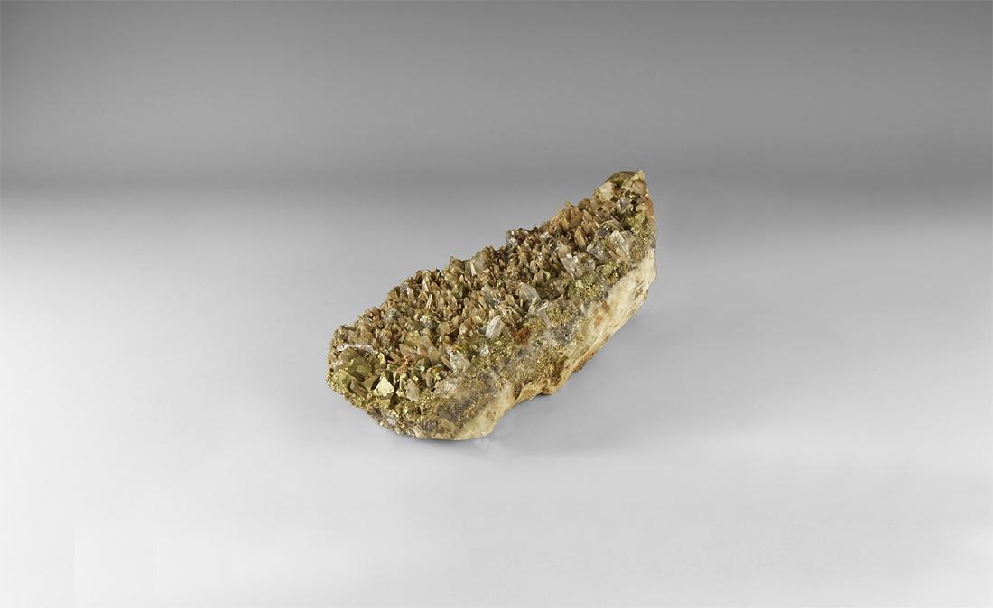 Quartz and Pyrite Mineral Specimen. (1 of 1)