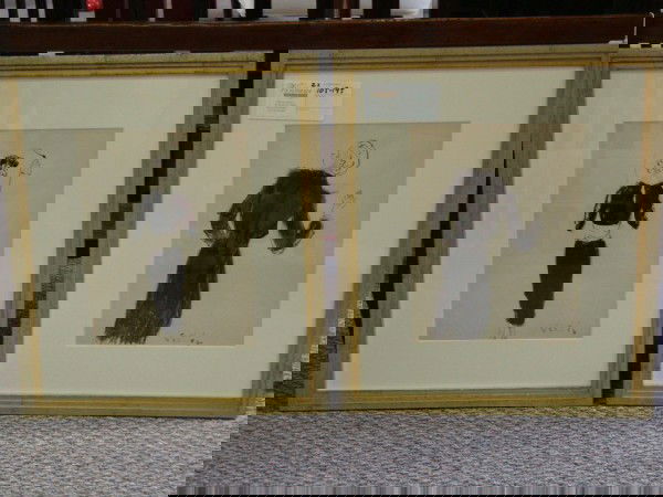 2 MARCEL VERTES PRINTS: Good condition.