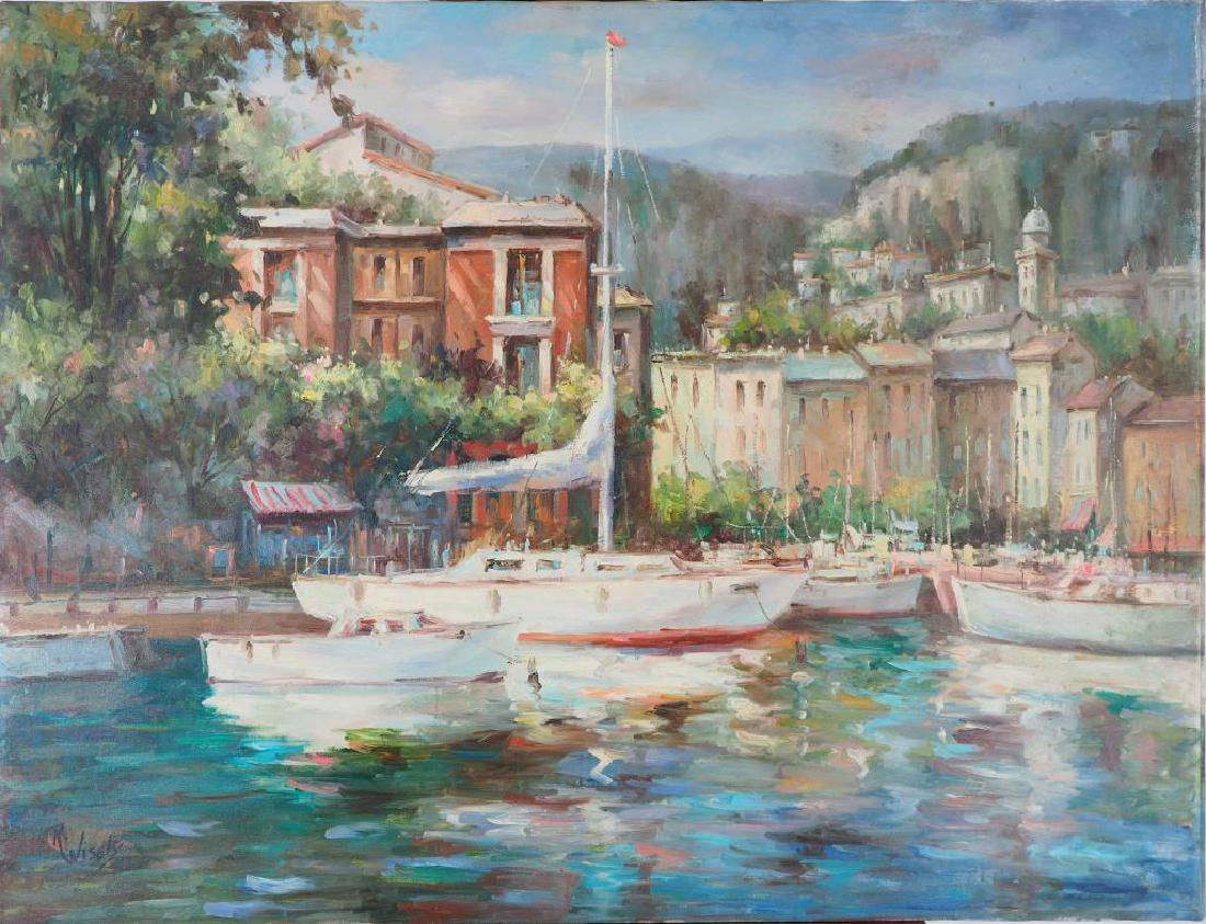 OIL PAINTING ON CANVAS OF A  LAKE VIEW (1 of 2)