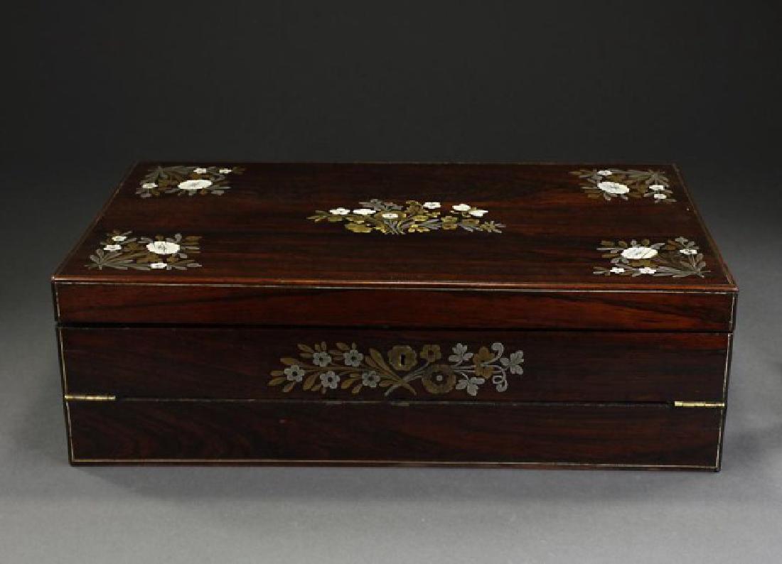 ANTIQUE ENGLISH WOODEN WRITING BOX (1 of 3)