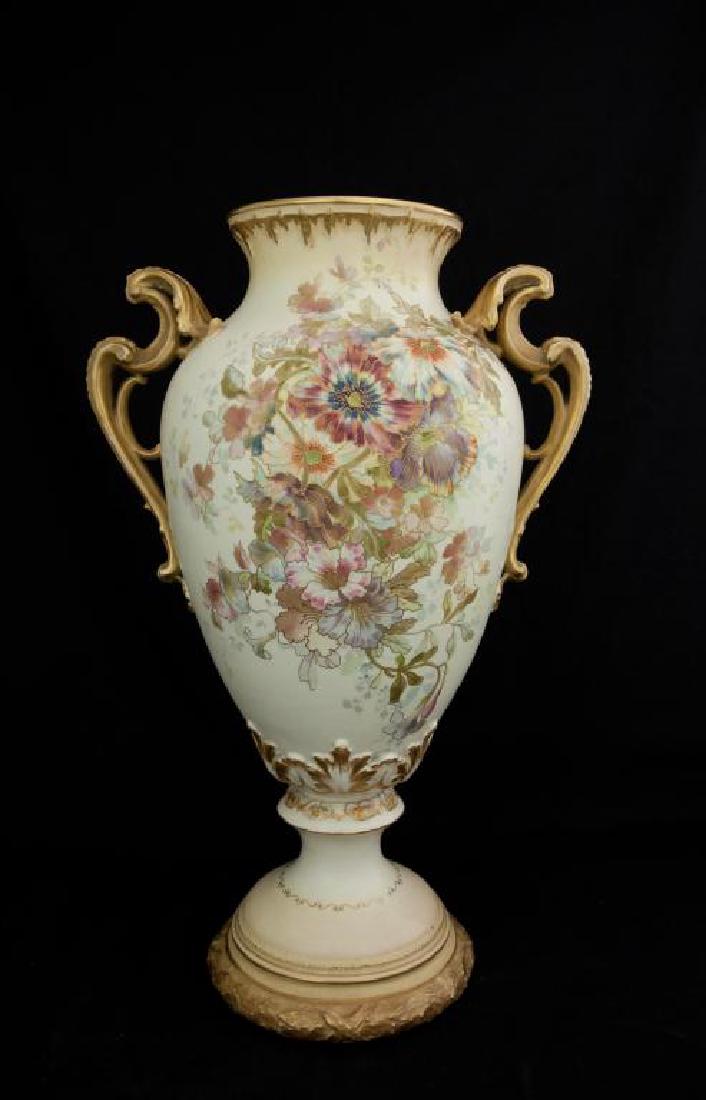 LARGE GERMAN ROYAL BONN FLORAL VASE (1 of 1)