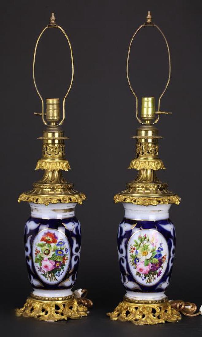 PAIR OF GILT BRONZE MOUNTED PARIS PORCELAIN VASES (1 of 1)