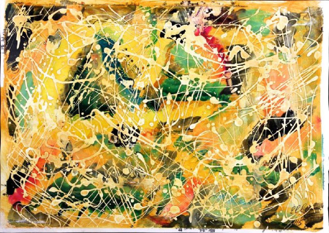 RUSSIAN ACRYLIC PAINTING ON PAPER BY ELENA BERMAN (1 of 2)