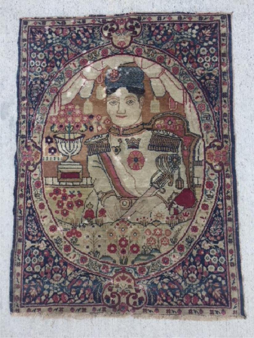 ANTIQUE HAND MADE SMALL RUG (1 of 5)