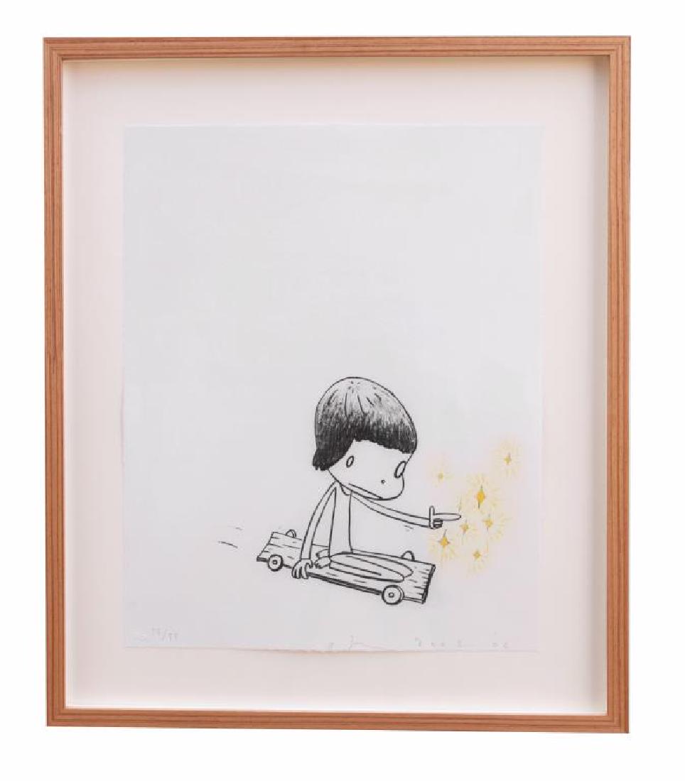 LITHOGRAPH OF A GIRL WITH SKATEBOARD (1 of 9)