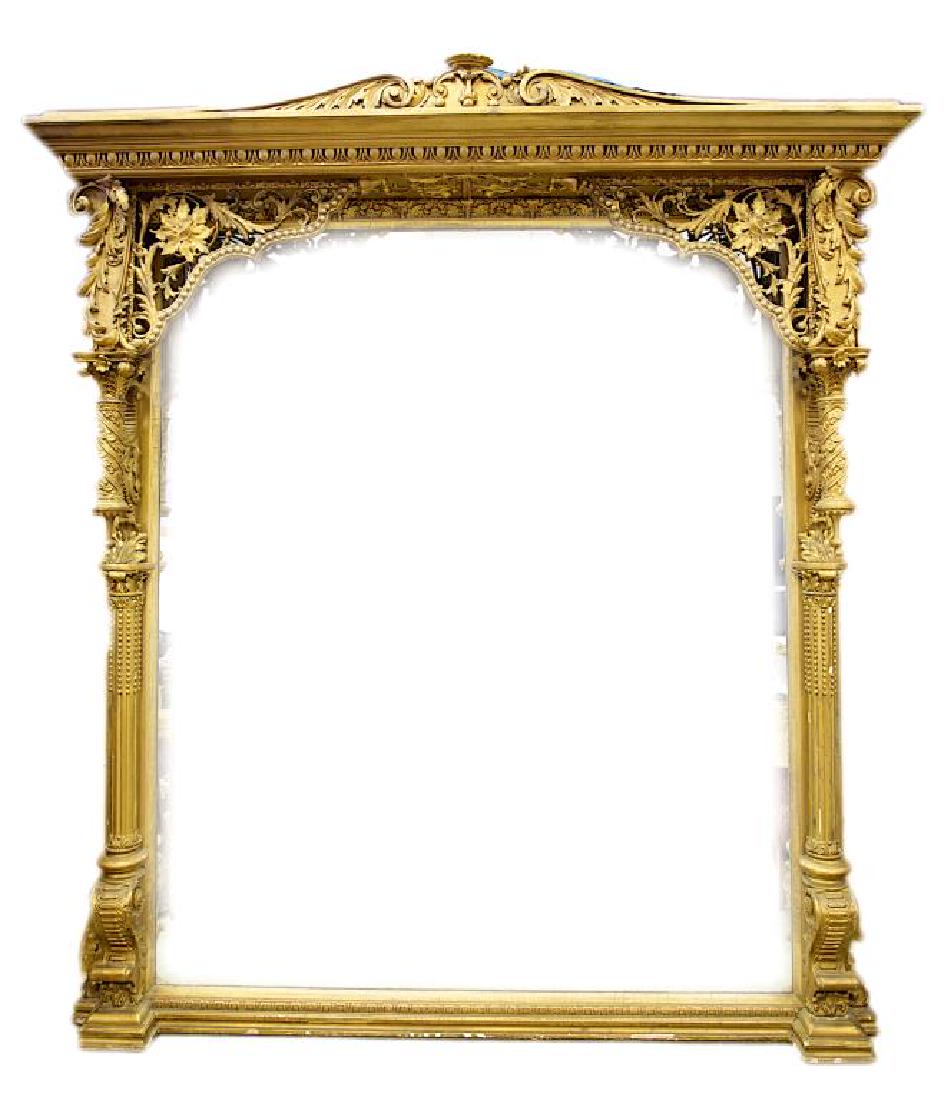 18TH CENTURY MIRROR WITH CARVED GILTWOOD FRAME (1 of 1)