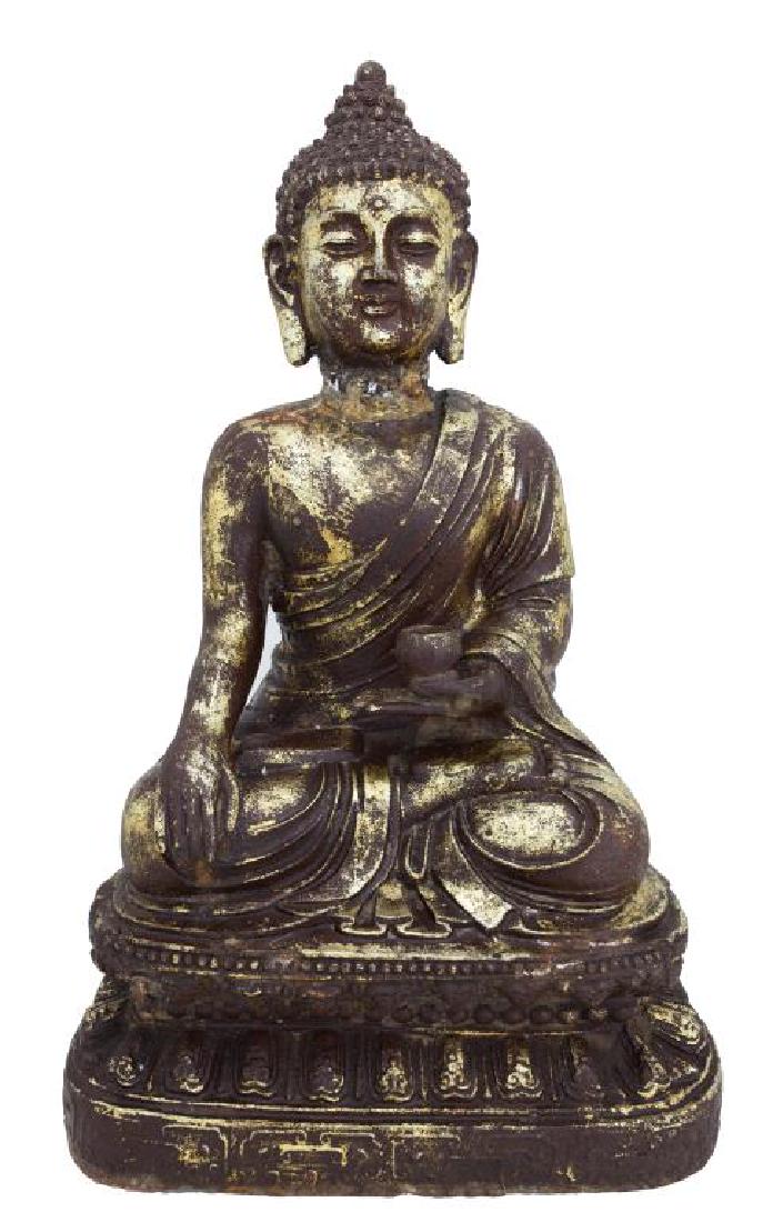 LARGE SEATED BRONZE BUDDHA (1 of 2)
