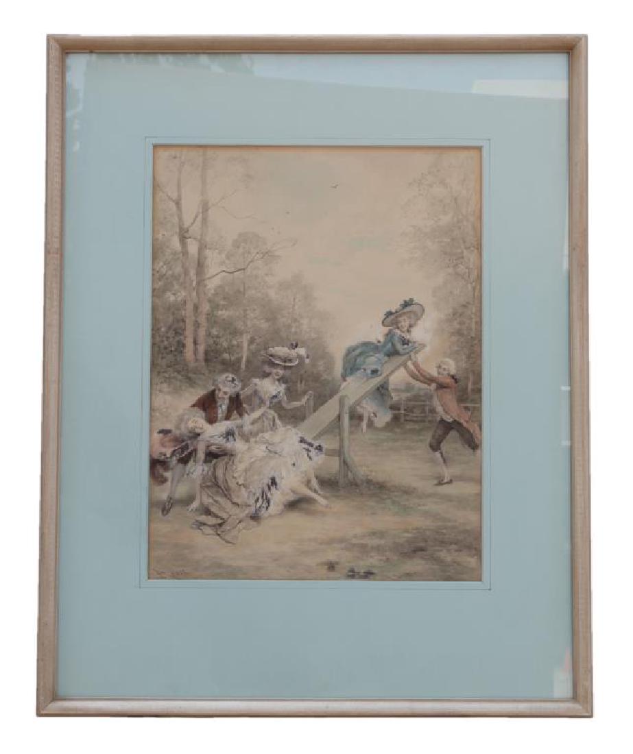 FRAMED PASTEL PAINTING, SIGNATURE TO READ RUSSI (1 of 5)