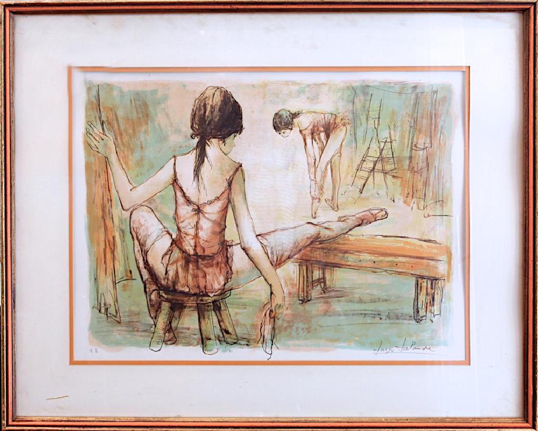 WATERCOLOR ON PAPER PAINTING OF BALLET DANCERS (1 of 2)