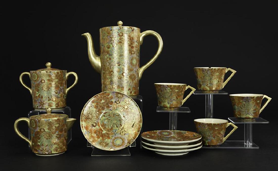 ELEVEN-PIECE JAPANESE SATSUMA TEA SET (1 of 6)