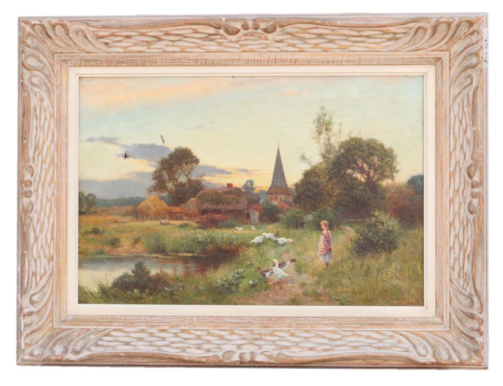 FRAMED OIL ON CANVAS LANDSCAPE PAINTING (1 of 5)