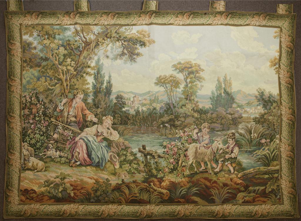 LARGE FIGURAL SCENE WALL TAPESTRY (1 of 3)